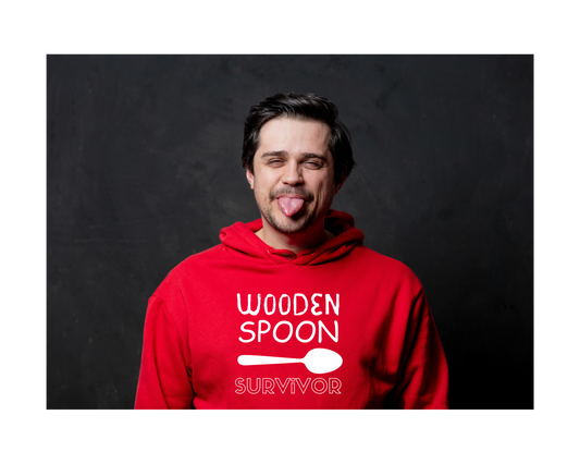 Wooden Spoon Survivor - Unisex Hoodie (White Font)