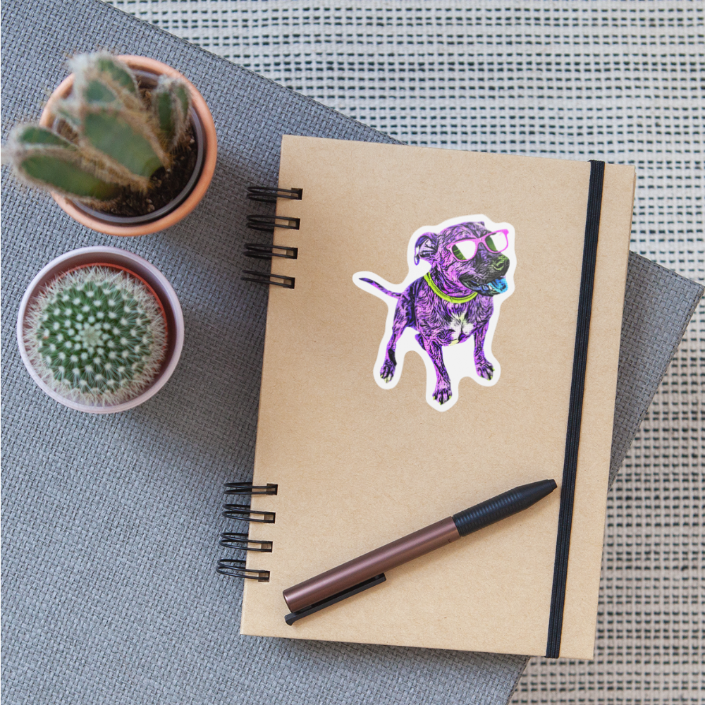 Pop Art Pup Sticker - white matte