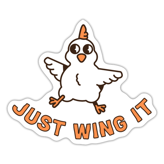 Just Winging it Sticker - white matte