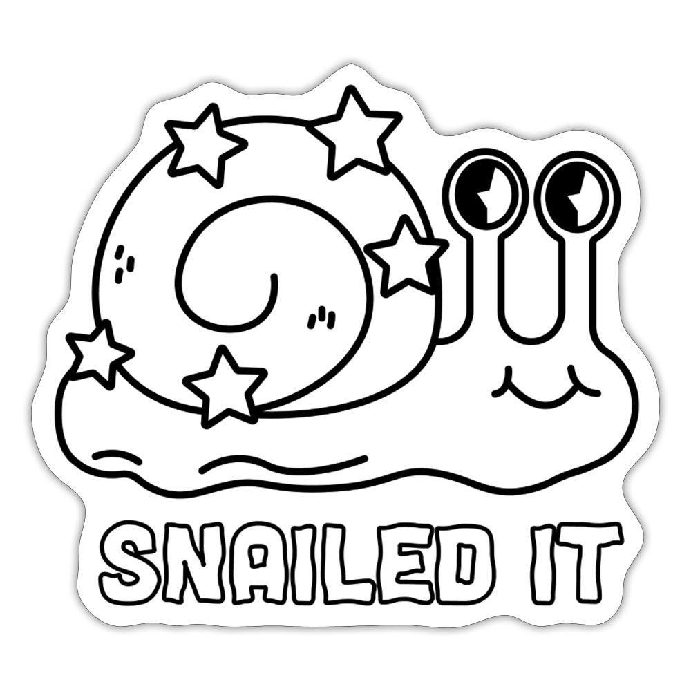 Snailed it Sticker - white matte