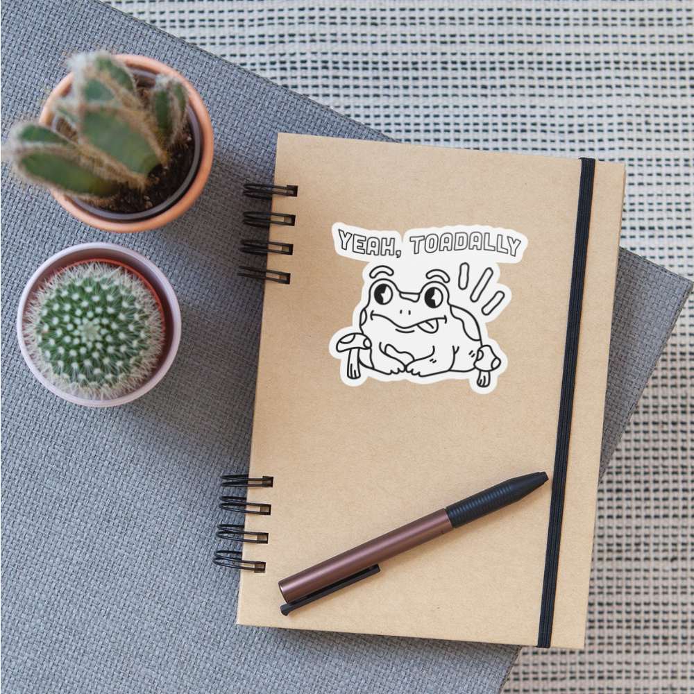 Toadally Sticker - white matte