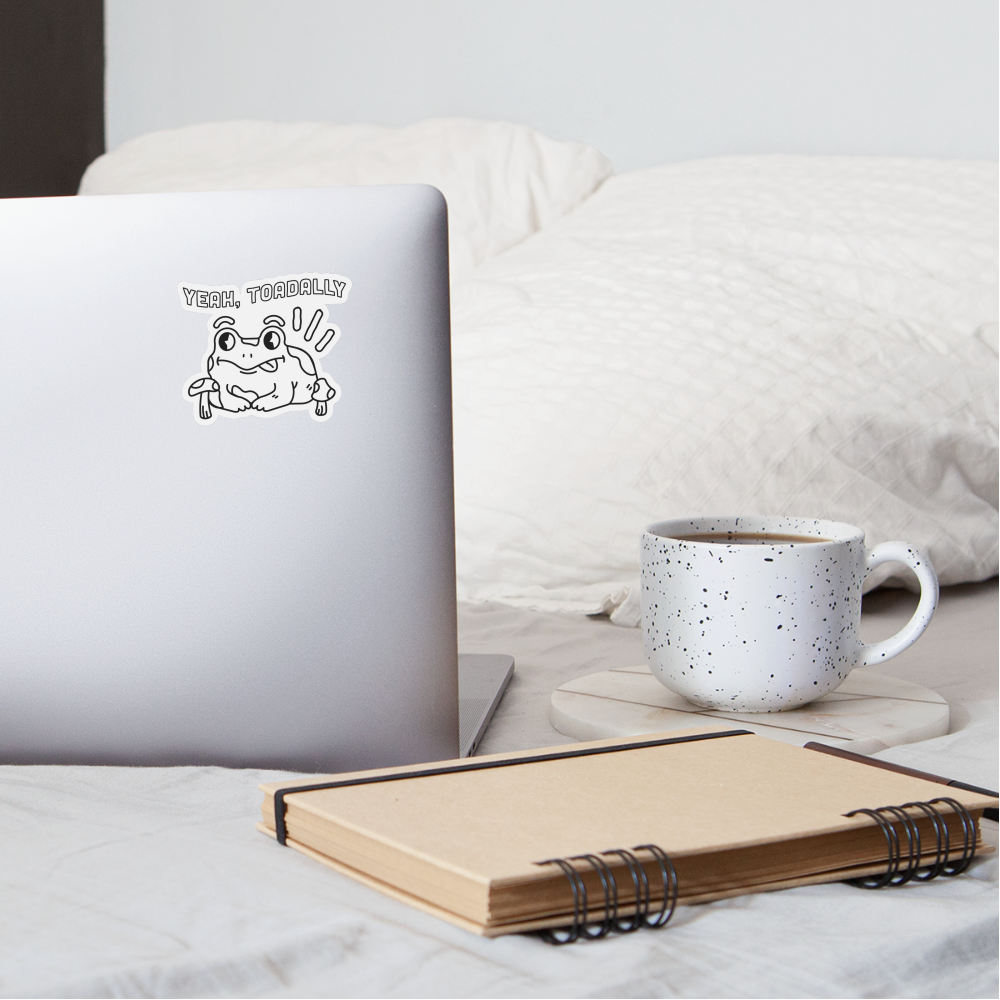 Toadally Sticker - white matte