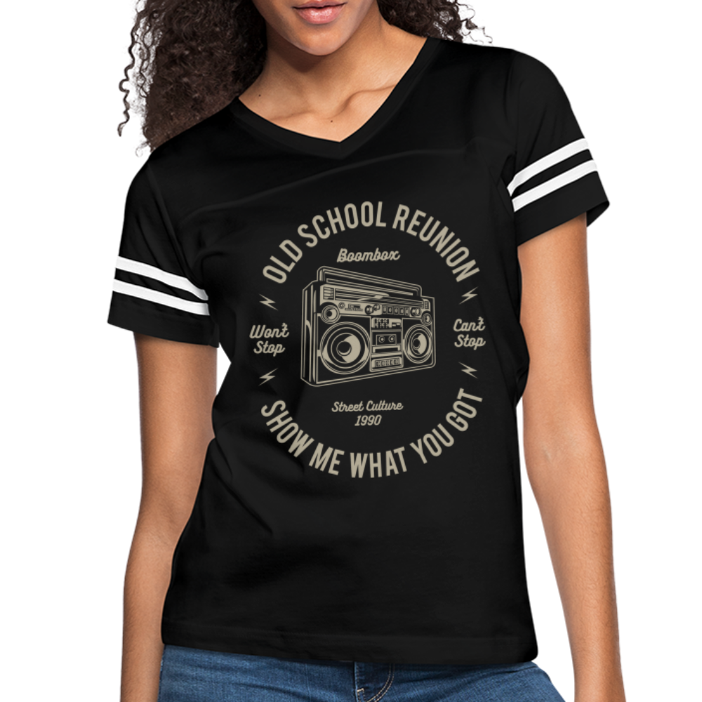 Old School Reunion- Women’s Vintage Sport Tee - black/white