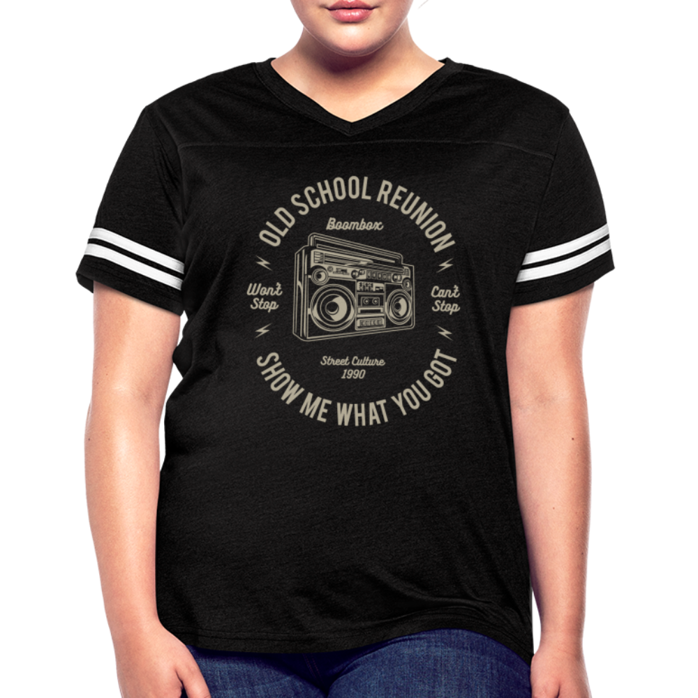 Old School Reunion- Women’s Vintage Sport Tee - black/white