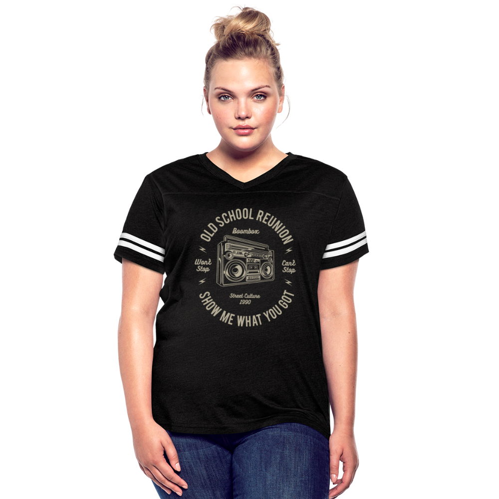 Old School Reunion- Women’s Vintage Sport Tee - black/white