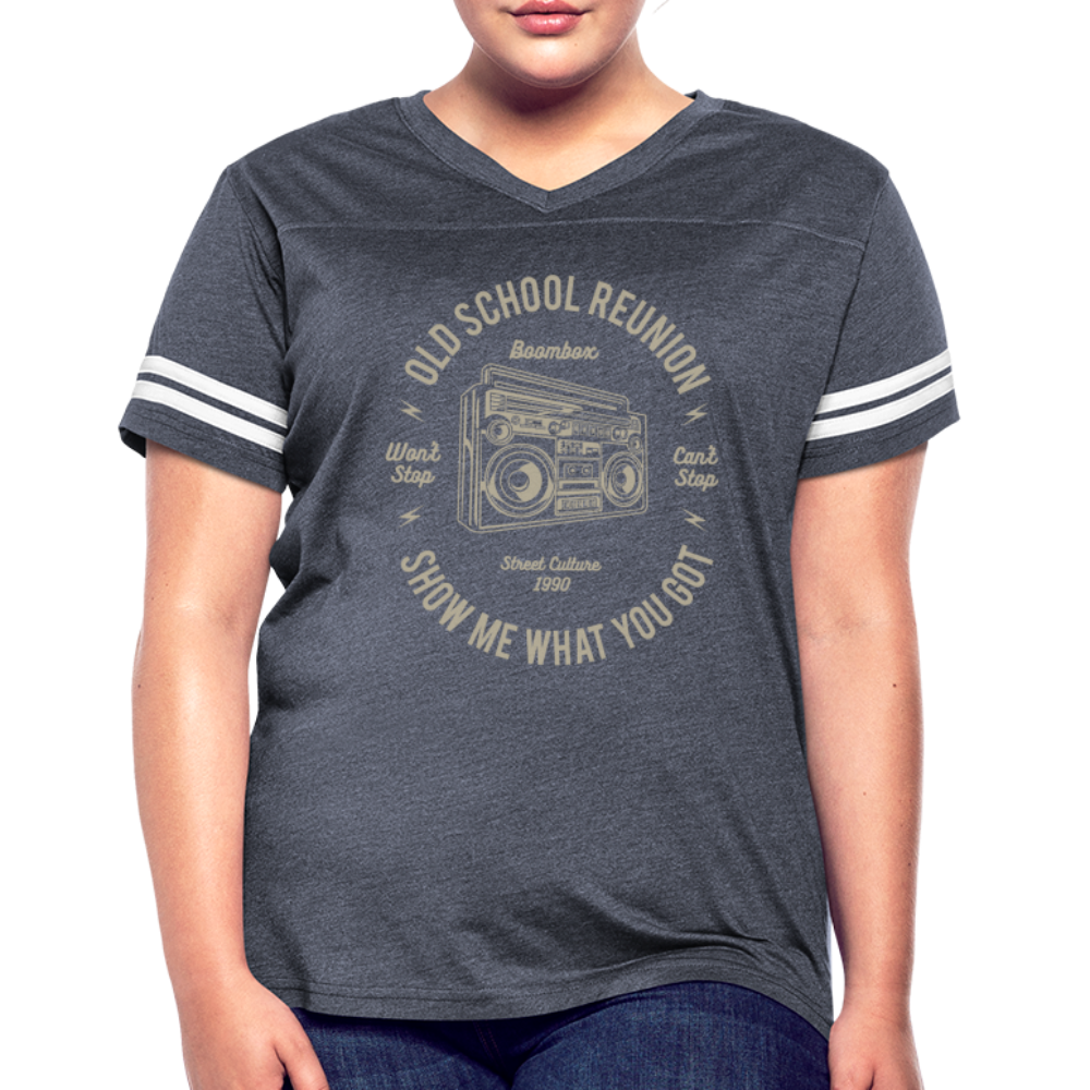 Old School Reunion- Women’s Vintage Sport Tee - vintage navy/white