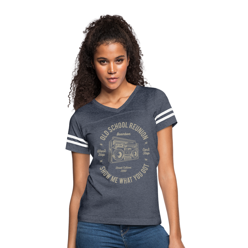 Old School Reunion- Women’s Vintage Sport Tee - vintage navy/white