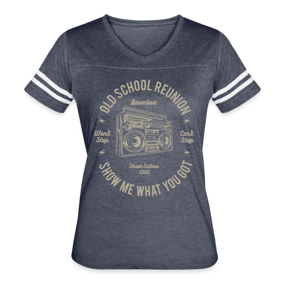 Old School Reunion- Women’s Vintage Sport Tee - vintage navy/white