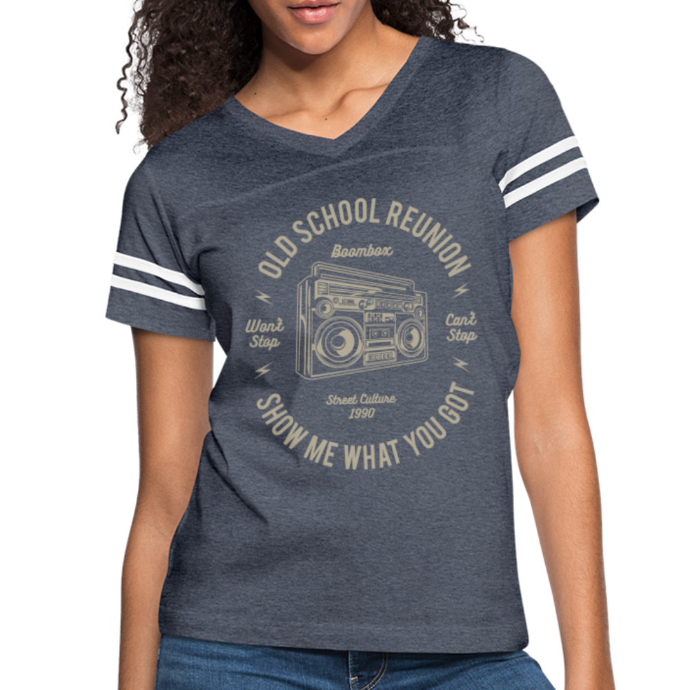 Old School Reunion- Women’s Vintage Sport Tee - vintage navy/white