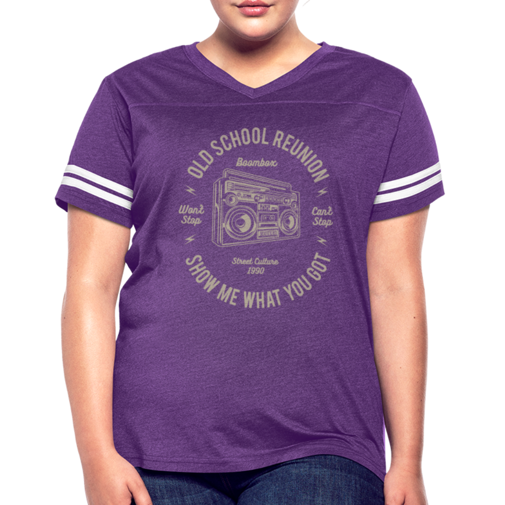 Old School Reunion- Women’s Vintage Sport Tee - vintage purple/white