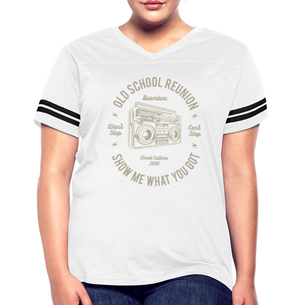 Old School Reunion- Women’s Vintage Sport Tee - white/black