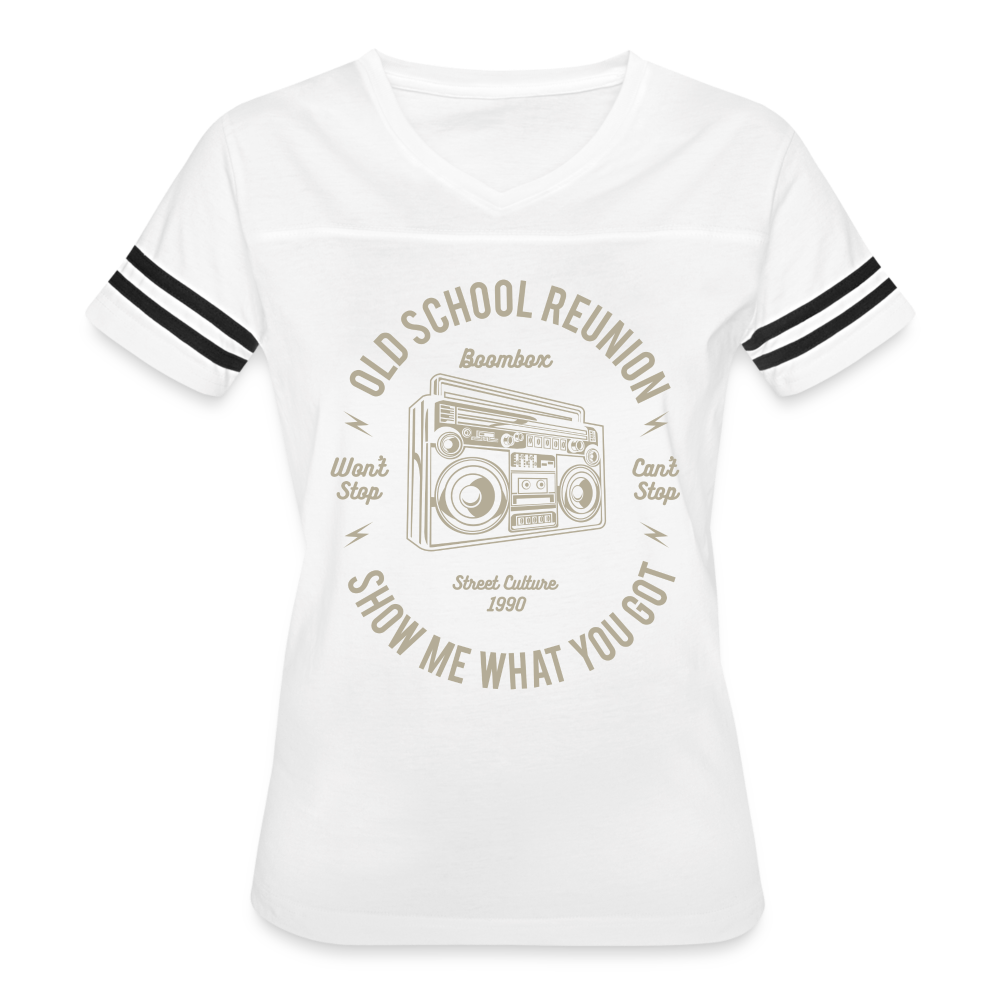 Old School Reunion- Women’s Vintage Sport Tee - white/black