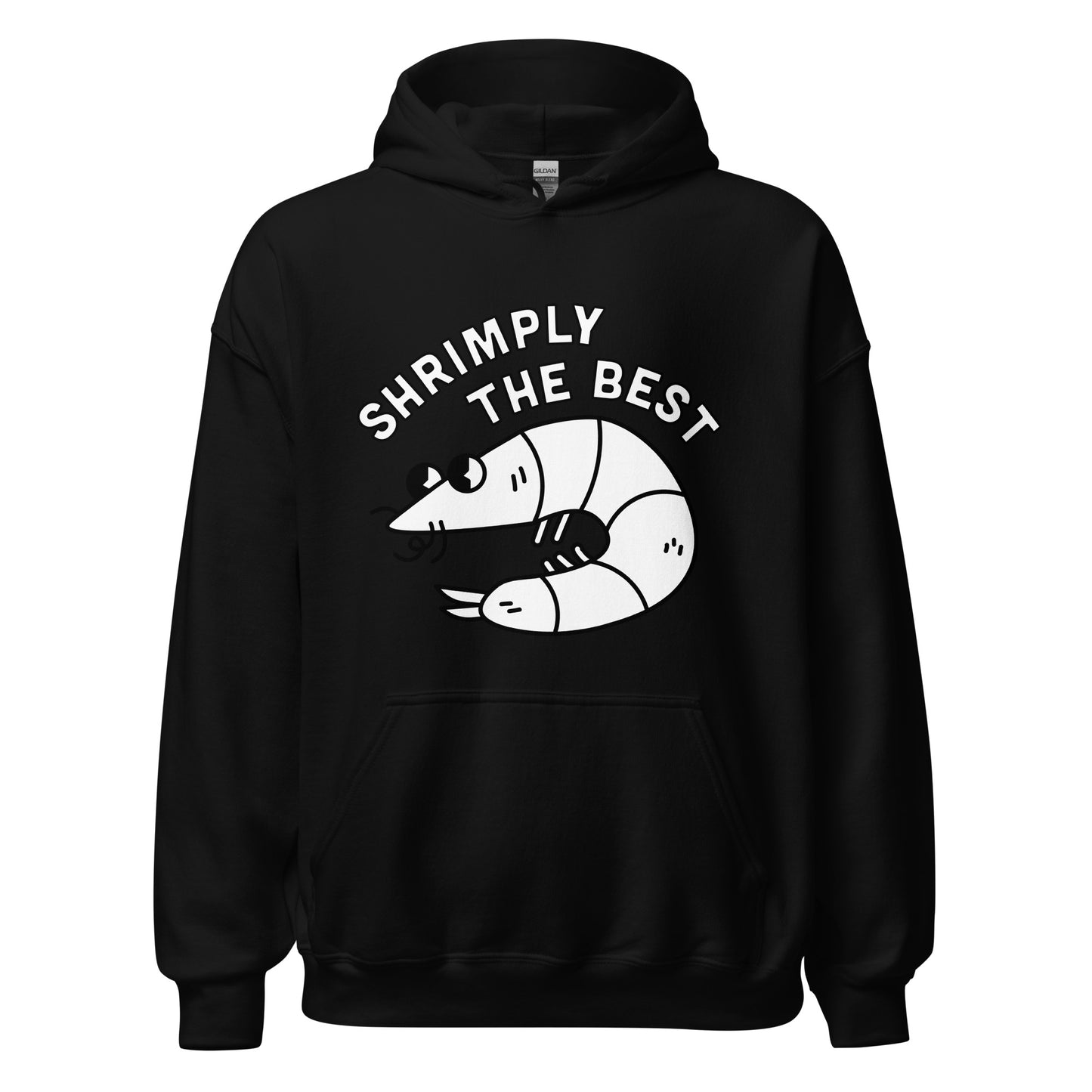 Shrimply The Best - Unisex Hoodie (White Font)