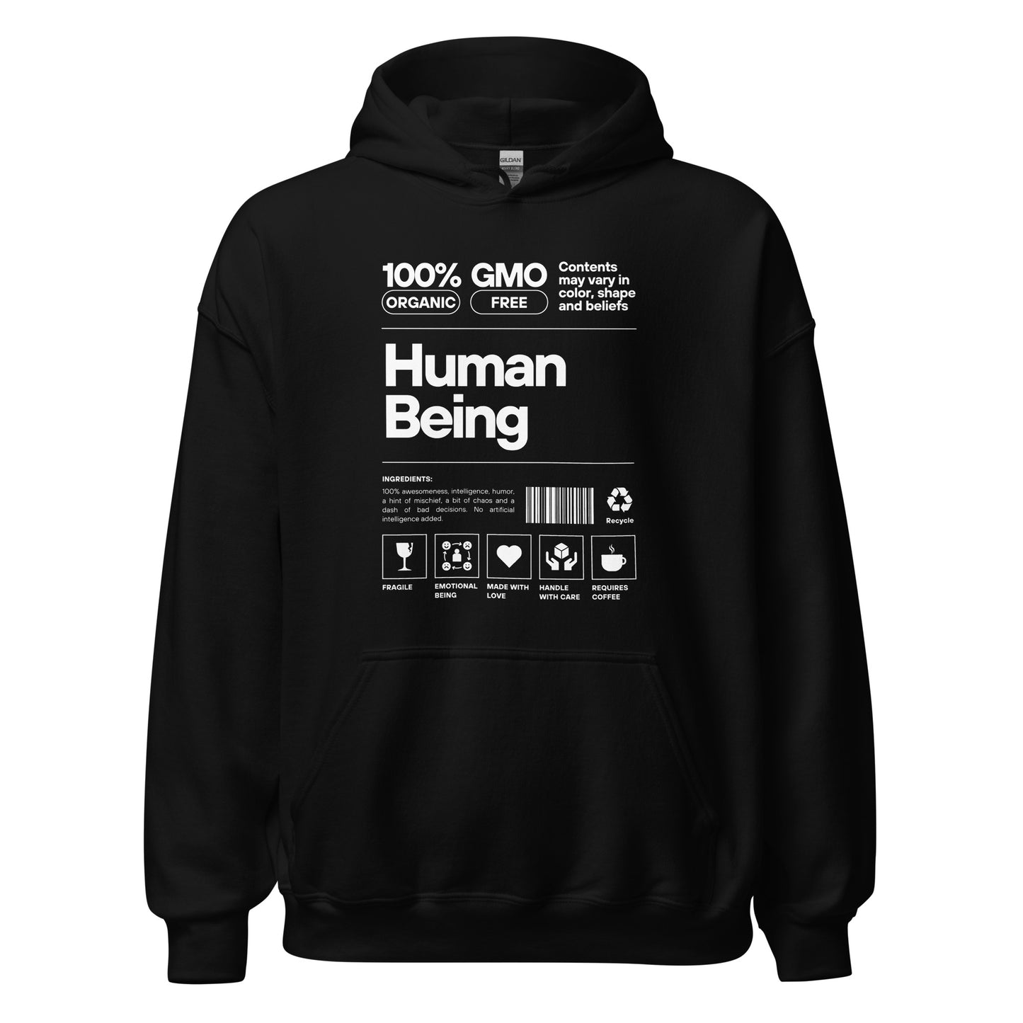 Human Being - Unisex Hoodie (White font)