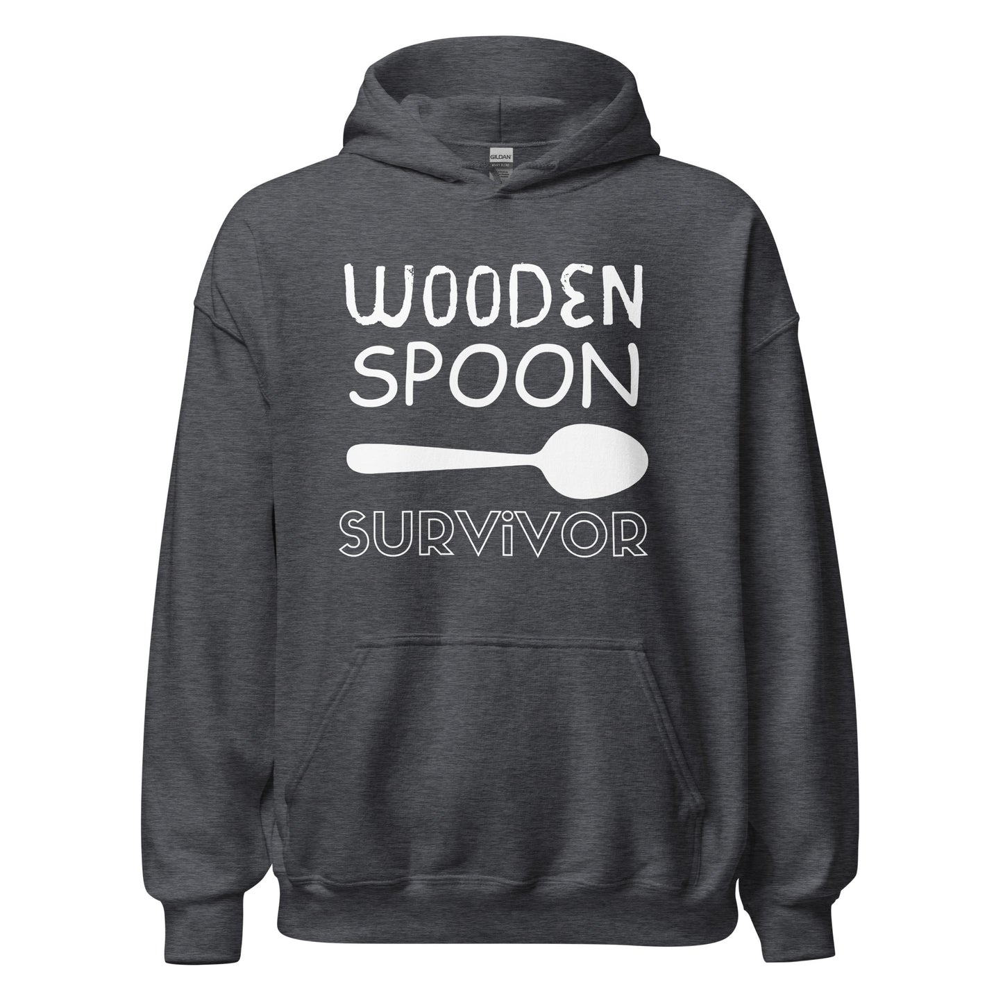 Wooden Spoon Survivor - Unisex Hoodie (White Font)