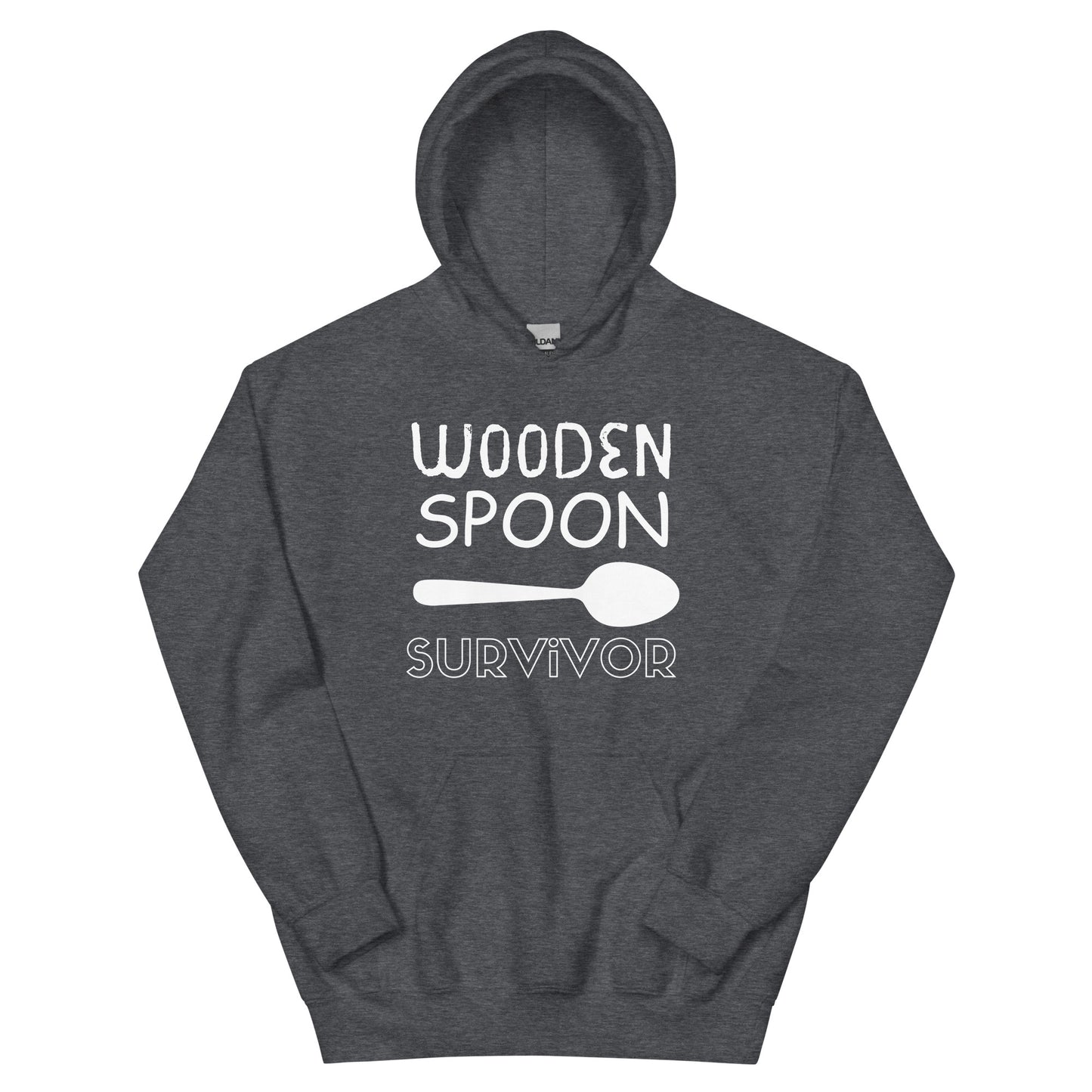 Wooden Spoon Survivor - Unisex Hoodie (White Font)