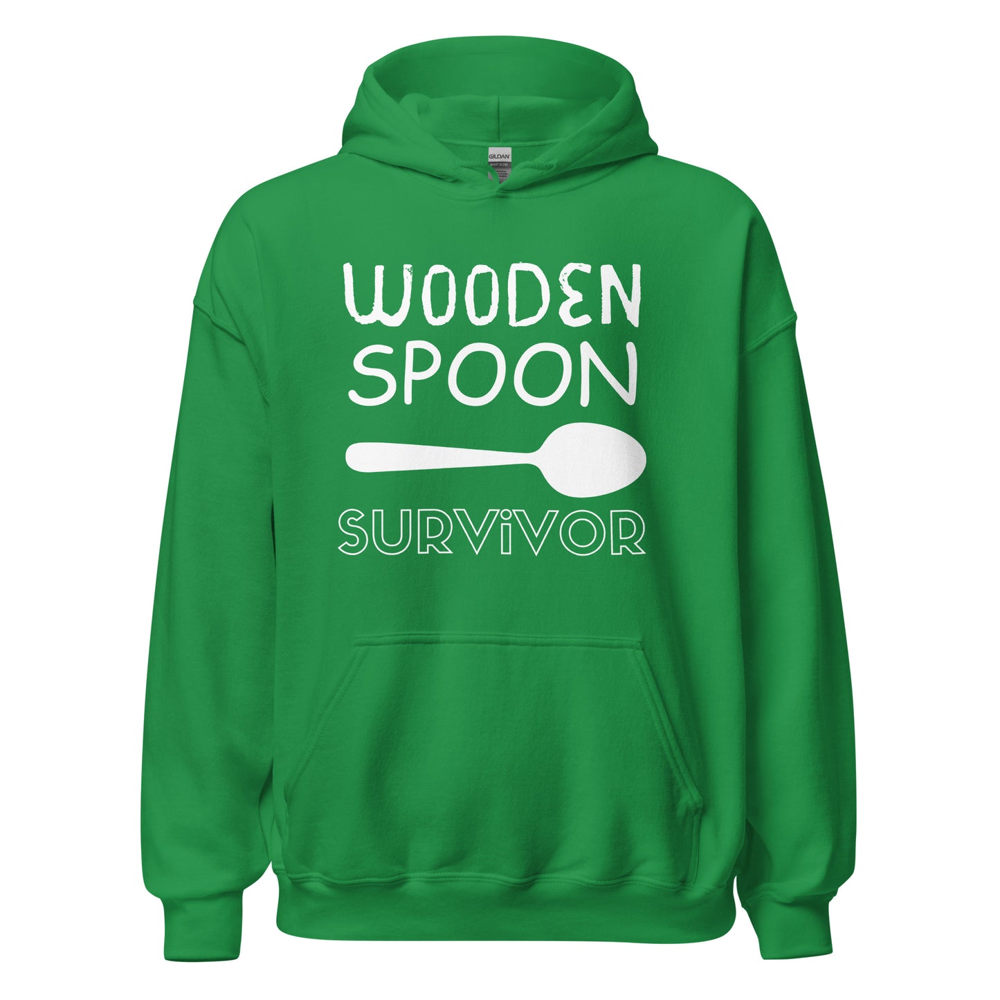 Wooden Spoon Survivor - Unisex Hoodie (White Font)