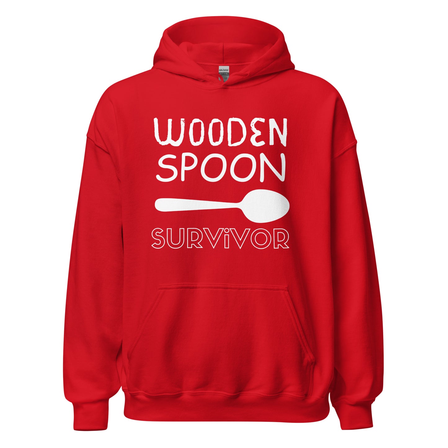 Wooden Spoon Survivor - Unisex Hoodie (White Font)