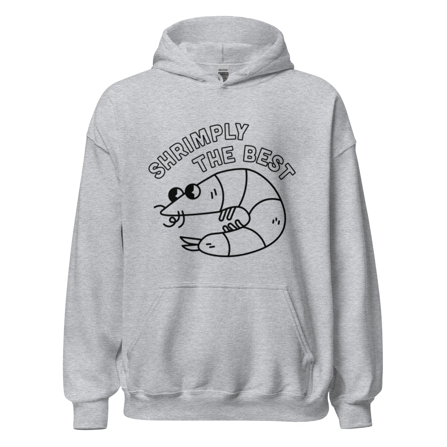 Shrimply The Best - Unisex Hoodie (Black font)