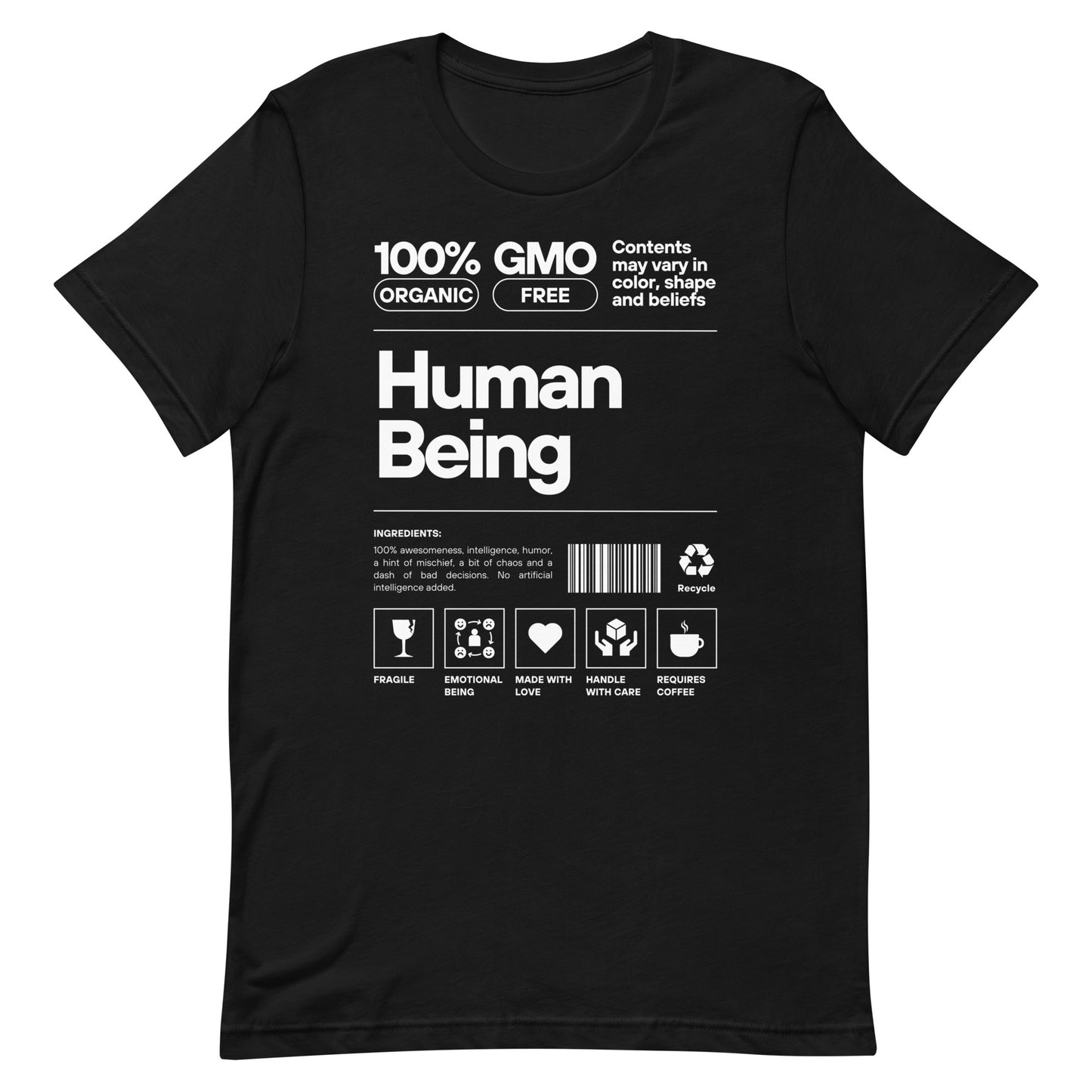 Human Being (White Font) - Unisex Tee