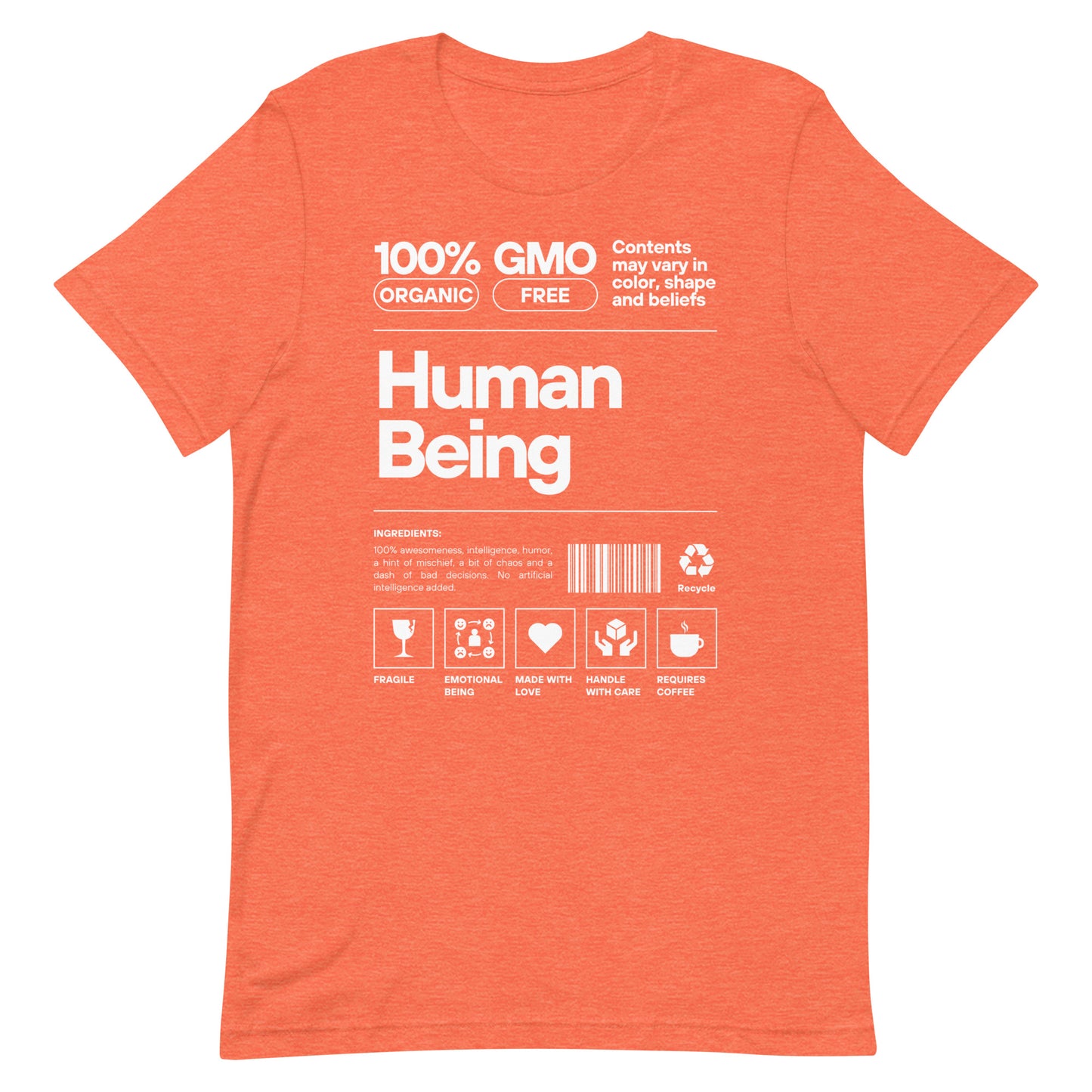 Human Being (White Font) - Unisex Tee