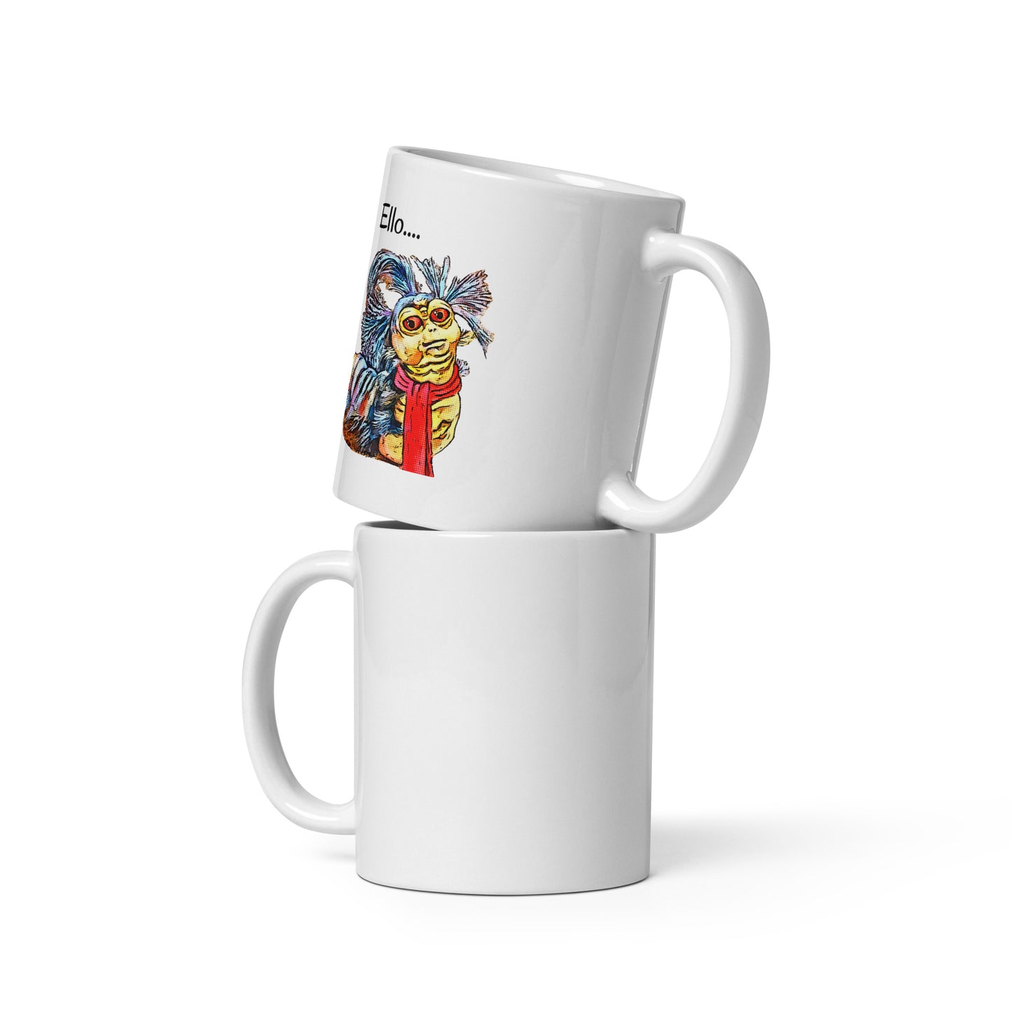 Labyrinth Worm - White glossy mug