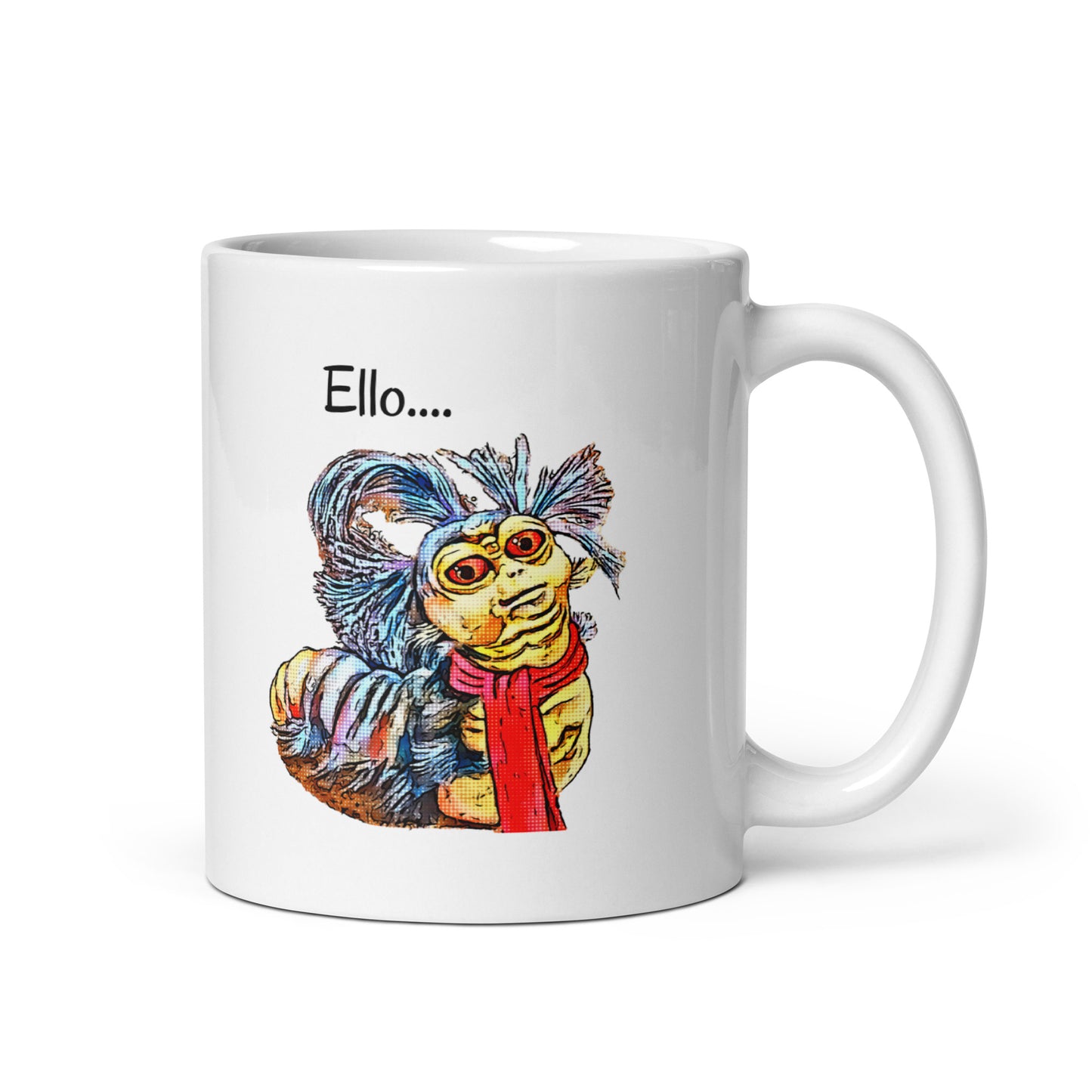 Labyrinth Worm - White glossy mug