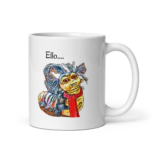 Labyrinth Worm - White glossy mug