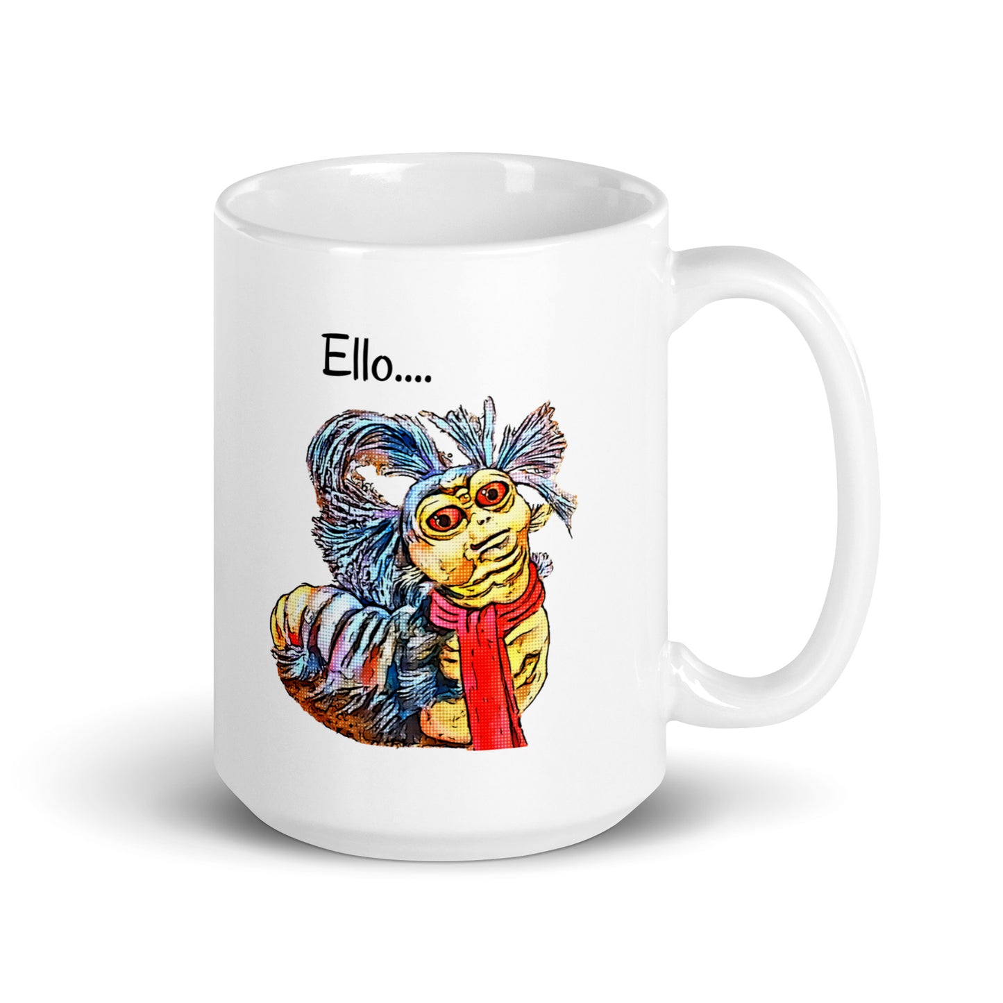 Labyrinth Worm - White glossy mug