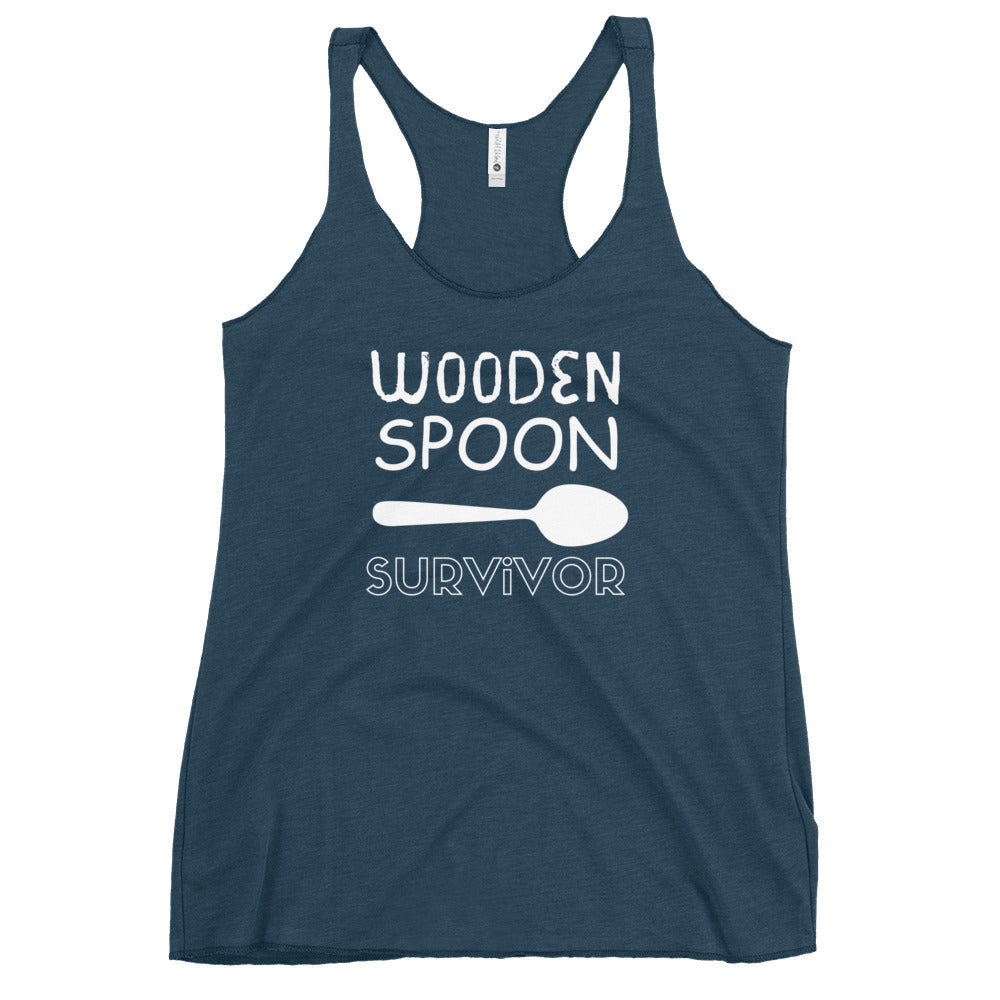 Wooden Spoon Survivor - Women's Tank (White Font)