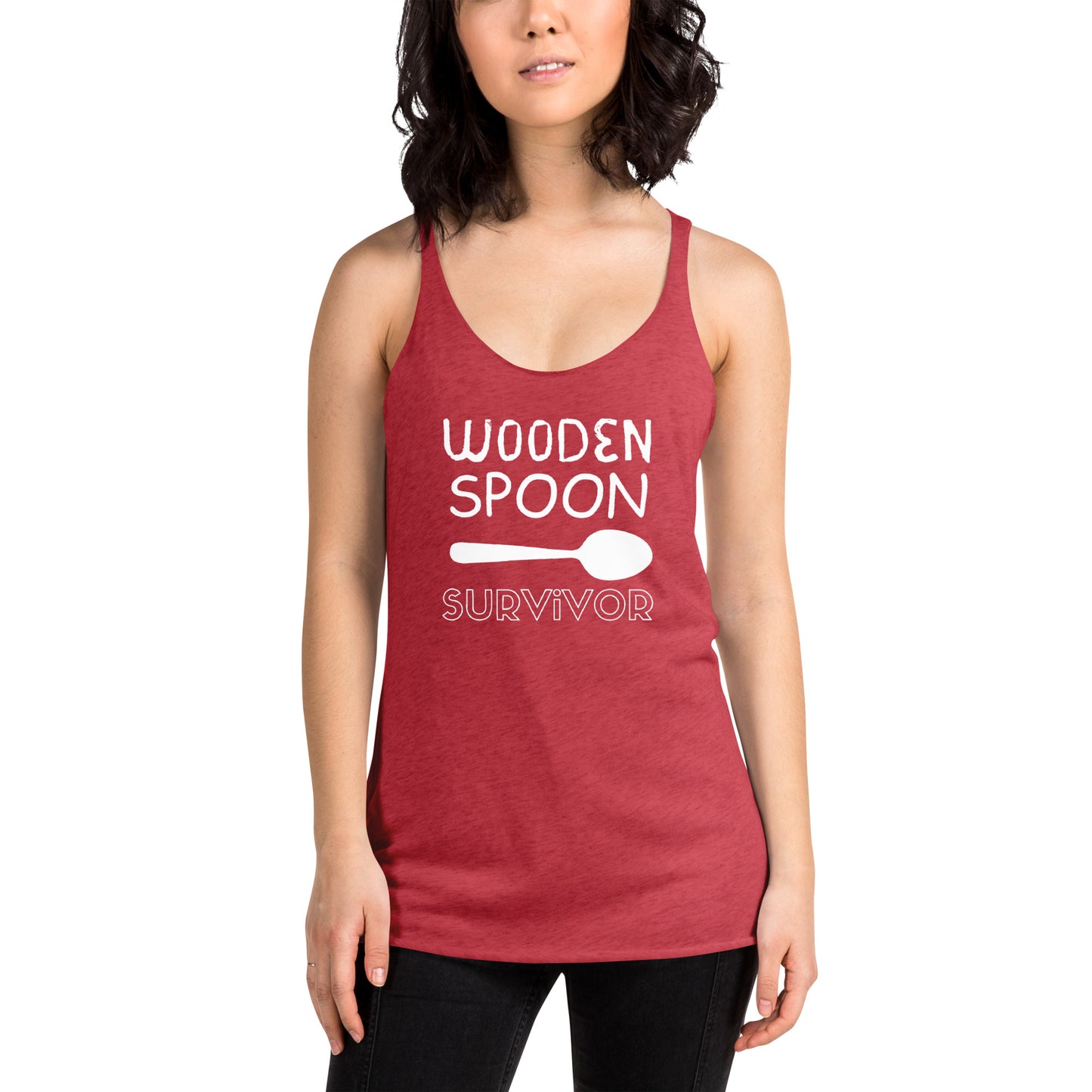 Wooden Spoon Survivor - Women's Tank (White Font)